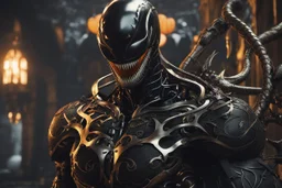 venom machine in 8k nier automata artstyle, halloween them, fire pumpkin head, close picture, fantasy world, intricate details, highly detailed, high details, detailed portrait, masterpiece,ultra detailed, ultra quality