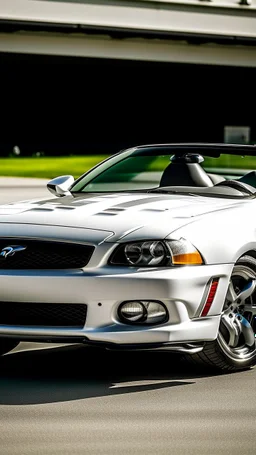 A white mustang GT 2000 convertible