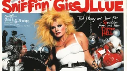 SNIFFIN’ GLUE magazine high res photo cover by Ralph Steadman: special 'heavy chains and diapers from hell for her' issue; guest star: youthful Ginger Lynn