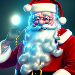  octane render, 8k, high detail, Santa , portrait, jolly, happy, laughing