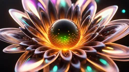 3D-rendered organics form, futuristic, fantasy, nuclear, geometrical shape, single colorful objects, fractal, abstract, scientific, Bose–Einstein condensate, quantum entanglement, friendly, beautiful, black background, octane render, 8k post-production, artstation: award-winning: atmospheric: commanding: fantastical: clarity: 16k: ultra quality: striking: brilliance: liquid medium: stunning colors: amazing depth; lens: f/8, 28mm