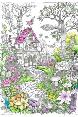 foMagical Fairytale Gardenr colouring book