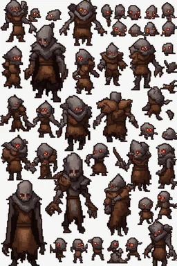 pixel undead soul sprite for pixel game in the medieval style side view idle animation. --ar 9:16