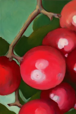 Sumptuous red berries; post-impressionism; abstract art; Vincent Van Gogh