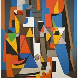 picasso abstract blocks more cubism brown