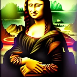 surreal mona lisa in style of picasso