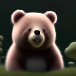 pixar art style of cute fat baby bear in natural environment, monotone color, full body, by mobeius, au naturel, hyper detailed, digital art, trending in artstation, cinematic lighting, studio quality, smooth render, unreal engine 5 rendered, octane rendered, art style by klimt and nixeu and ian sprigger and wlop and krenz cushart