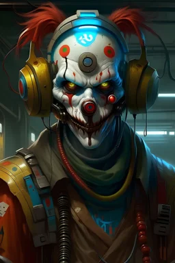 Cyberpunk Netrunner clown