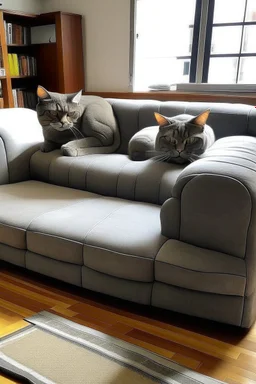 couch shaped like a cat