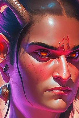 emma watson, purple skin