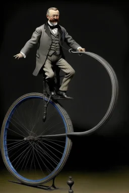 President Theodore Roosevelt painted as a biomechanical unicycle