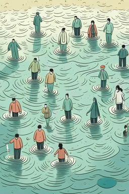a people drop in the water