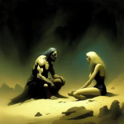 Moodorror Zdzisław Beksiński man and a beautifull woman