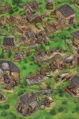 battle map dnd village