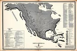 a scan of an ancient North American Cree printed road map of a fictional place that was black and white but has since been stained and weathered, uses Cree Syllabic for text