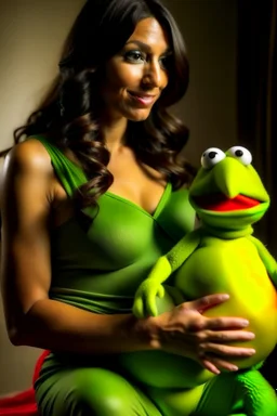 Wonder Woman pregnant with Kermit the Frog’s baby