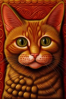 Portrait of a gingerbread cat