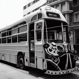 skeleton of a bus