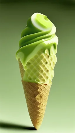 Kiwi Ice cream cone