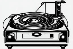 technics.1210,turntable clipart style simple stencil