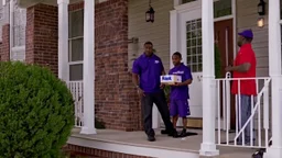 Tyrone suspiciously signs for fedex delivery on porch