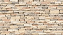 A wall designed with colored crushed stone