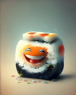 un sushi feliz, estampa