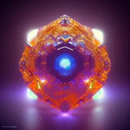 Ring made by diamonds shreds of glass, orange diamonds sparkles, red rubi fragments around, blue lights reflexes, complex structure, gold details, intricate ring shine,Unreal Engine 5, macro lens,sharp focus, photorealistic, hyper detailed, studio lighting, neon light ambient, cinematic lighting trending of by artstation