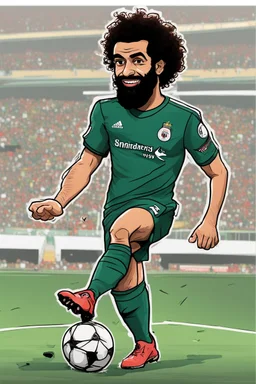 mo salah ,cartoon 2d