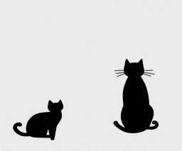 illustration cat isolated white backdrop