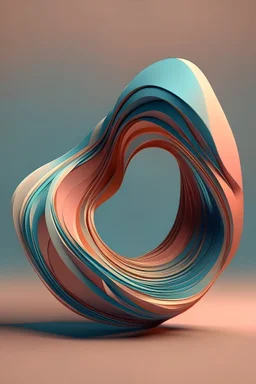 3d abstract space streamlined shape