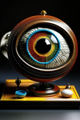 An educational model showing the structure of the human eye