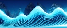Digitally generated image of abstract wave. Concept of fintech technology, new banking and cloud technology. Clean design.