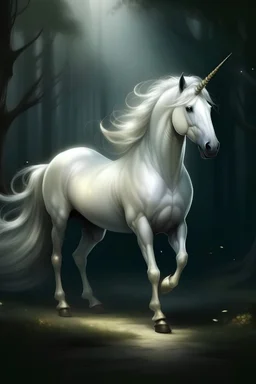 full body portrait of a white and bright unicorn which is a patron in a youth novel, elegant, powerful, wise