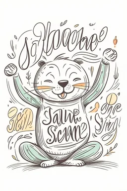 Style: Flat illustration with bold outlines Mood: Playful and joyful Lighting: Even and bright Text: "Jours de la Semaine" written playfully with each day represented by a whimsical character (e.g., Monday as a sleepy sloth, Tuesday as a energetic rabbit, etc.) T-shirt design graphic, vector, contour, white background