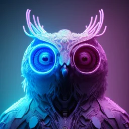 intricate details, realistic, octane, unreal engine, portrait, natural lighting,insanely,nightclub lighting, elegant, blue neon wearing,neon lighting, detail, bokeh, fantasy art style, volumetric lighting, extreme detail, Photorealism, High detail, Hyper realistic Owl in forest, macro lens blur,abstract paint, sharp focus, 85mm, polaroid, cinematic, cinema4d, HDR, 8k