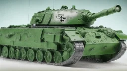 masterpiece, high detail, best quality, german WWII Tank, green paint, comic style
