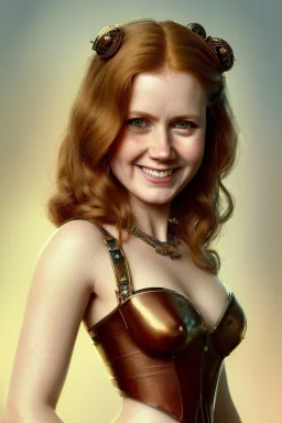 Portrait of happy amy adams, emily watson, lego, steampunk, lego, 8k resolution concept art portrait by Greg Rutkowski, Artgerm, WLOP, Alphonse Mucha dynamic lighting hyperdetailed intricately detailed Splash art trending on Artstation triadic colors Unreal Engine 5 volumetric lighting Splash art fantasy"