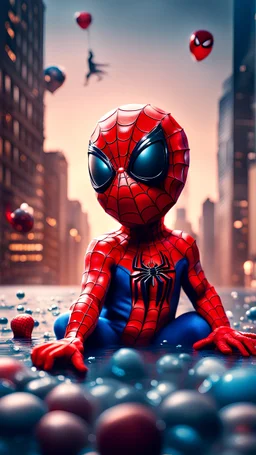 Spiderman Baby surreal 8K image HD
