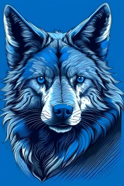 Nakresli vlka modrýho