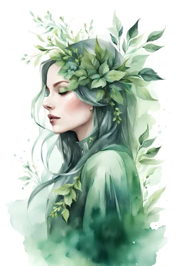 watercolor drawing dark green Gothic bouquet of medicinal herbs and twigs with leaves on a white background, Trending on Artstation, {creative commons}, fanart, AIart, {Woolitize}, by Charlie Bowater, Illustration, Color Grading, Filmic, Nikon D750, Brenizer Method, Side-View, Perspective, Depth of Field, Field of View, F/2.8, Lens Flare, Tonal Colors, 8K, Full-HD, ProPhoto RGB, Perfectionism, Rim Lighting, Natural Lighting, Soft Lighting, Accent Lighting, Diffraction Grading, With Imperfections