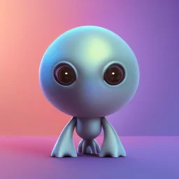 Tiny cute isometric modell of texel alien, soft smooth lighting, with soft colors, 100mm lens, 3d blender render, trending on polycount, modular constructivism, blue background, physically based rendering, centered well within frame.