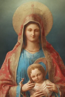 The Virgin Mary holds Christ in her arms, cries with blood, Outlast, photorealistic illustration, 8k