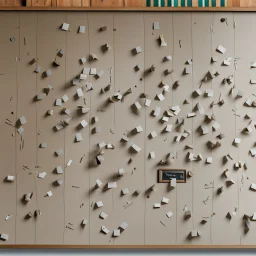 Bulletin Board With Bullet In Board.