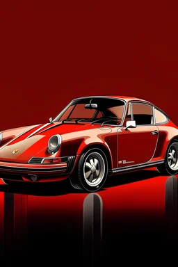 poster of a porsche 911 with a minimal look