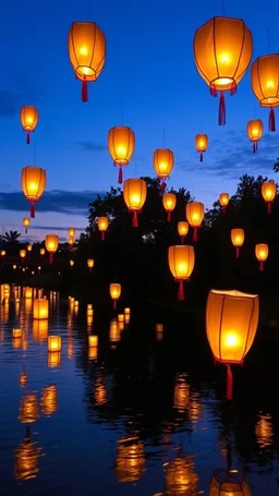 float river lanterns ,