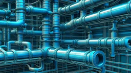 building piping systems. Hand edited generative AI.
