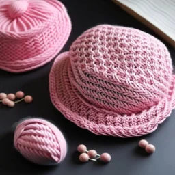 Pattern crochet knitting pink