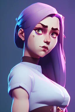 isometric clean art of super cute girl, soft lighting, soft pastel gradients, high definition, 3d icon clay render, blender 3d