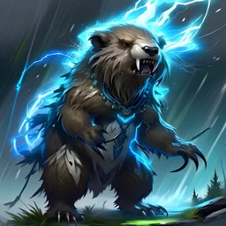 Lightning Beaver Epic Fantasy Art